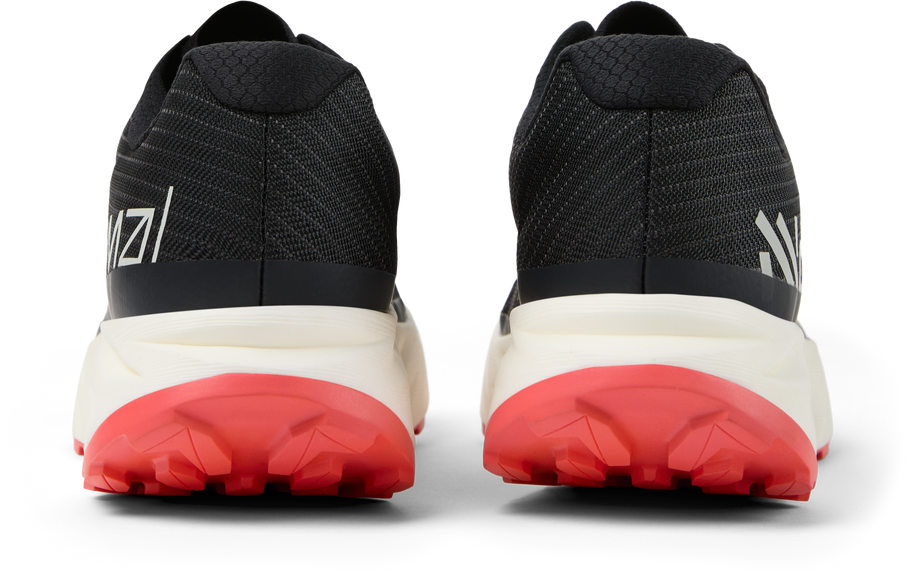 Kjerag 2 - Unisex by NNormal in black with red outsole, fast trail running shoe designed for speed, comfort, and high performance