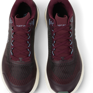 Kjerag 2 - Unisex by NNormal in black and burgundy, fast responsive trail running shoe with comfort and performance features