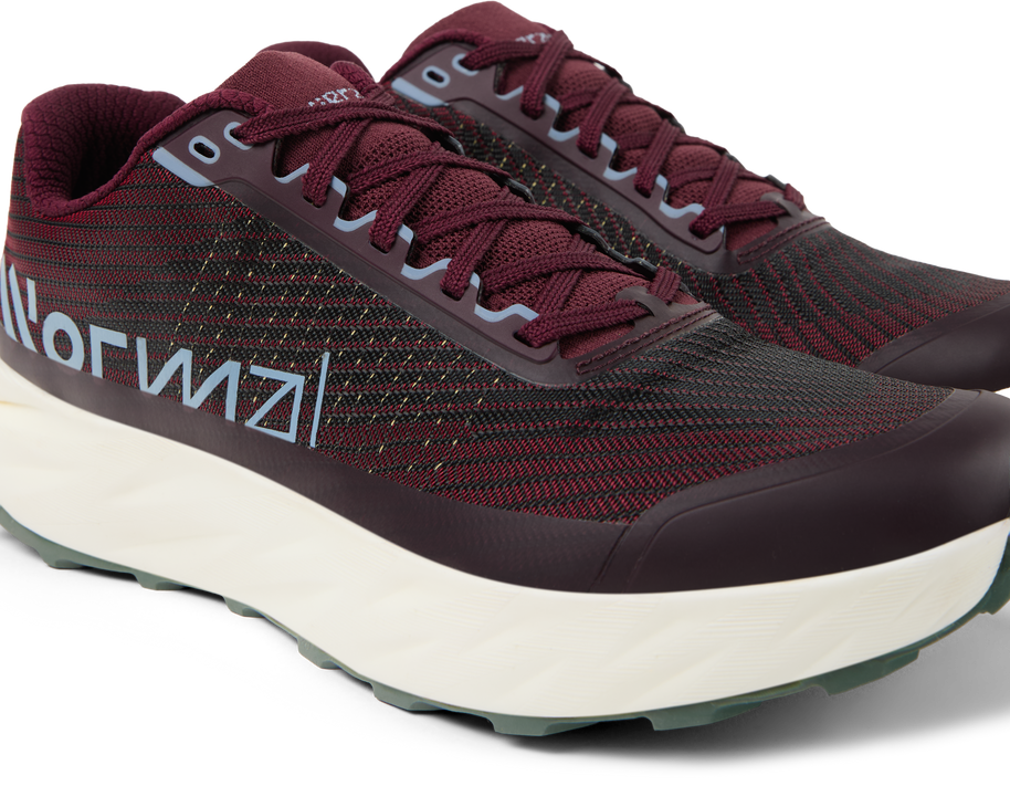 Kjerag 2 - Unisex by NNormal in black and red, fast trail running shoe with responsive cushioning and comfort for speed and performance