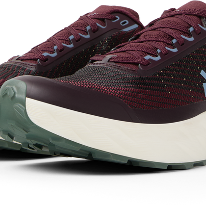Kjerag 2 - Unisex by NNormal in dark red and grey, lightweight trail running shoe with responsive comfort for fast trail running