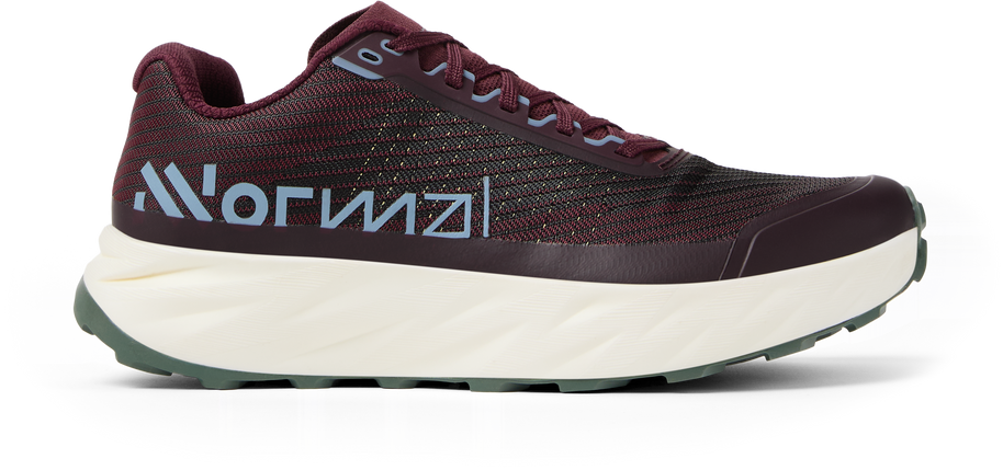 Kjerag 2 - Unisex by NNormal in black with red outsole, responsive trail running shoe designed for speed and comfort on rugged terrain