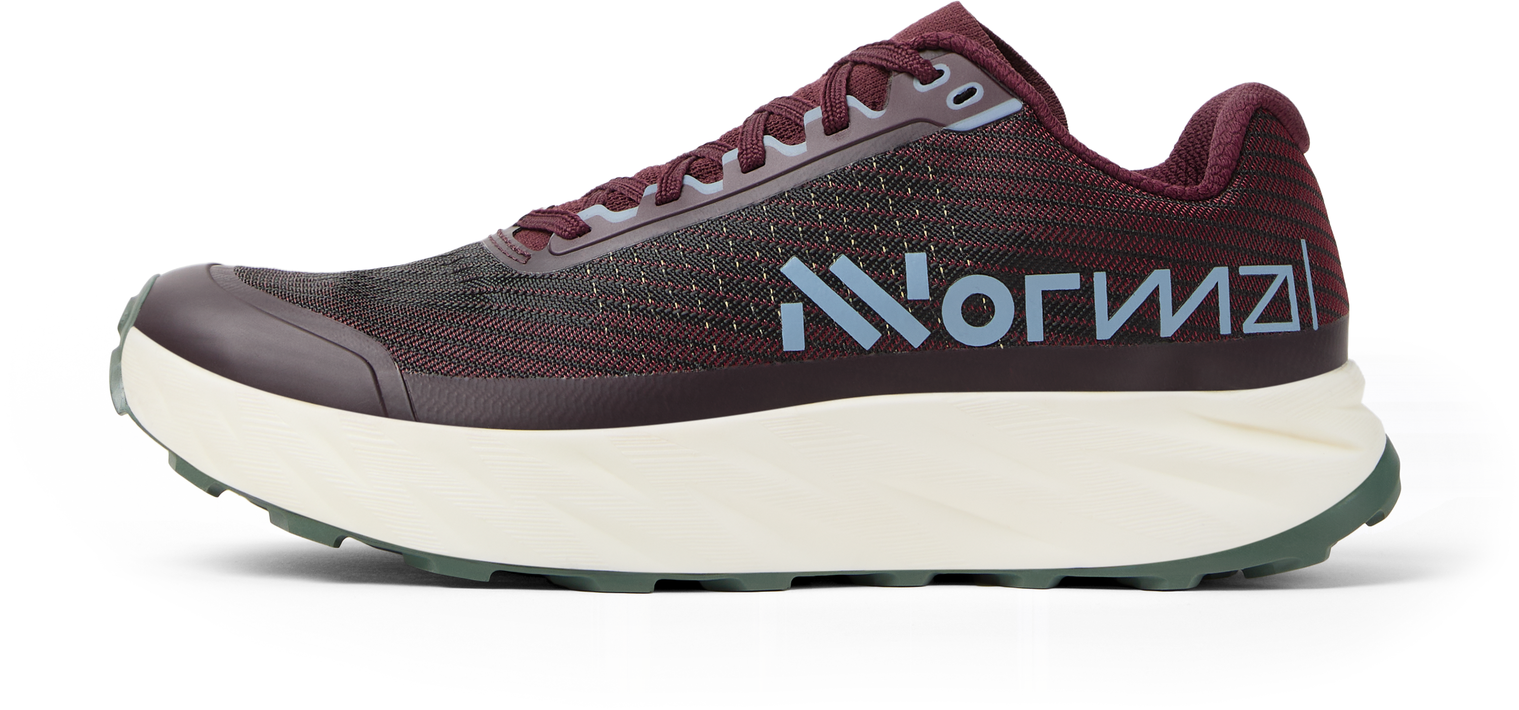 Kjerag 2 - Unisex by NNormal in black and red with responsive lightweight design, ideal for fast trail running and outdoor performance