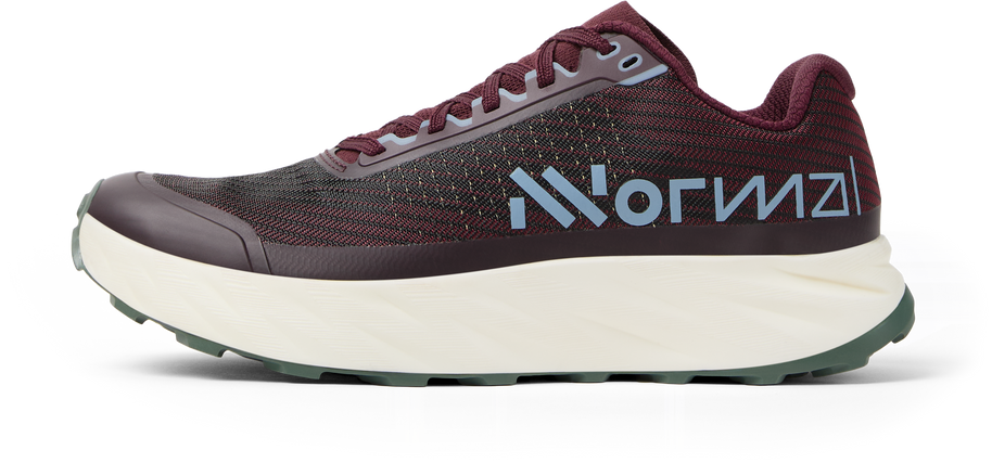 Kjerag 2 - Unisex by NNormal in black and red with responsive lightweight design, ideal for fast trail running and outdoor performance