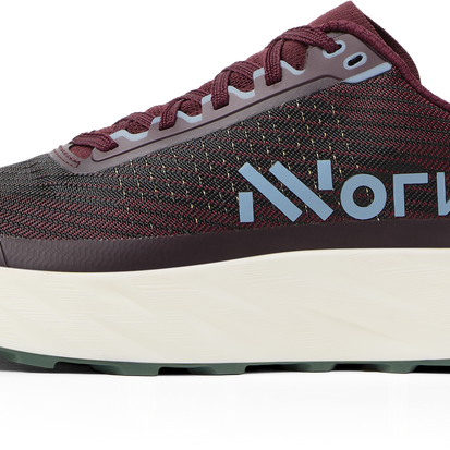 Kjerag 2 - Unisex by NNormal in black and red with responsive lightweight design, ideal for fast trail running and outdoor performance