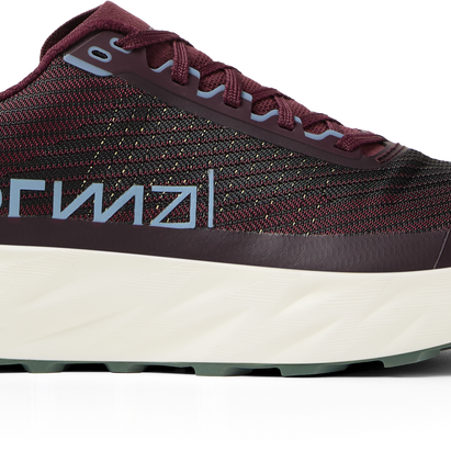 Kjerag 2 - Unisex by NNormal in black with red outsole, responsive trail running shoe designed for speed and comfort on rugged terrain
