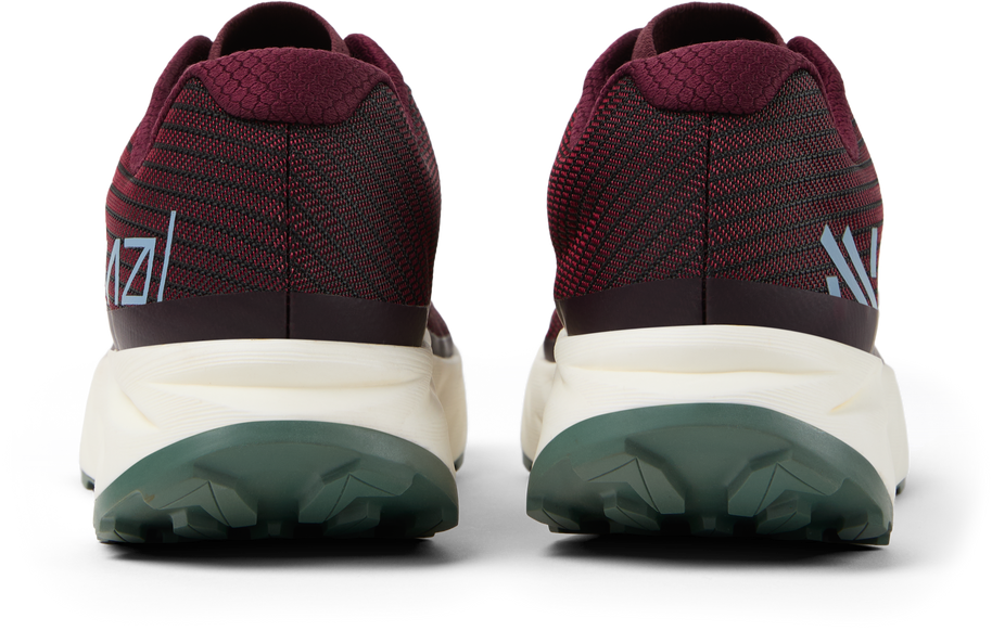 Kjerag 2 - Unisex by NNormal in black and red with responsive outsole, lightweight trail running shoe designed for speed and performance outdoors