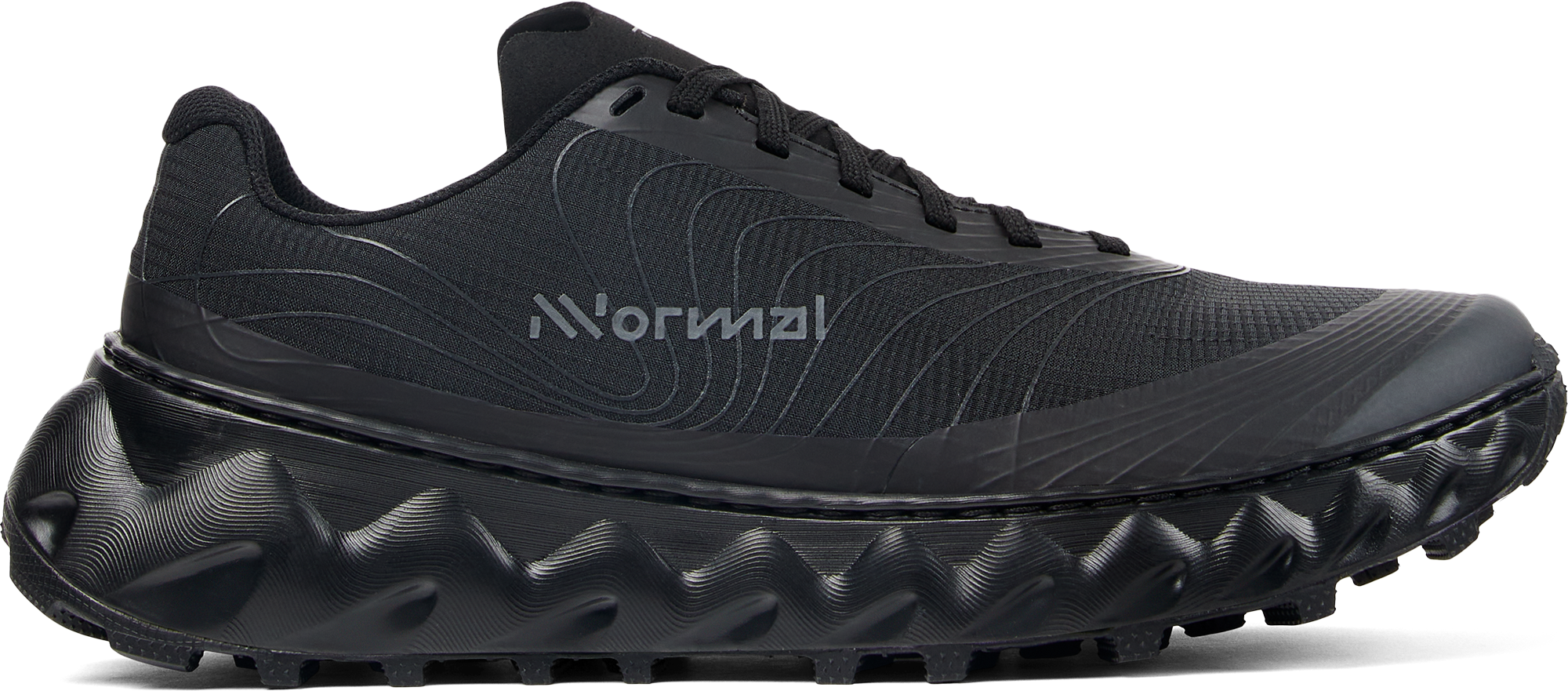 Tomir 2.0 - Unisex by NNormal in black, versatile and comfortable trail shoe for men and women with enhanced cushioning and durable sole