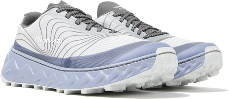 Tomir 2.0 - Unisex by NNormal in white and light blue, versatile trail shoe with enhanced comfort for men and women outdoor running
