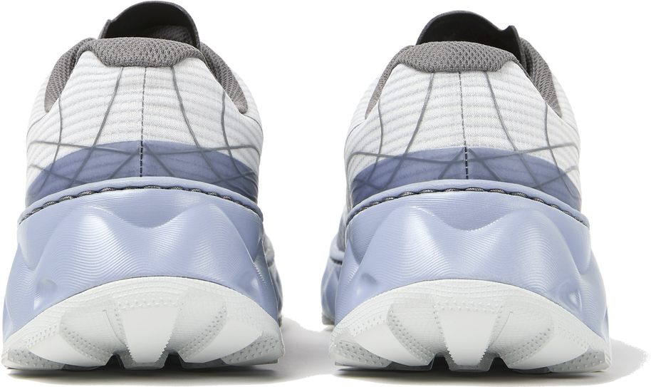 Tomir 2.0 - Unisex by NNormal in white and grey with light blue sole, versatile trail shoe designed for comfort and outdoor running.