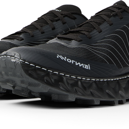 Tomir 2.0 - Unisex by NNormal in black with grey accents, versatile comfortable trail running shoe designed for men and women