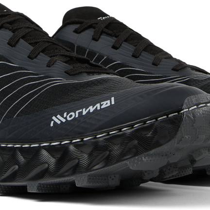 Tomir 2.0 - Unisex by NNormal in black with grey accents, versatile comfortable trail shoe designed for outdoor running and hiking