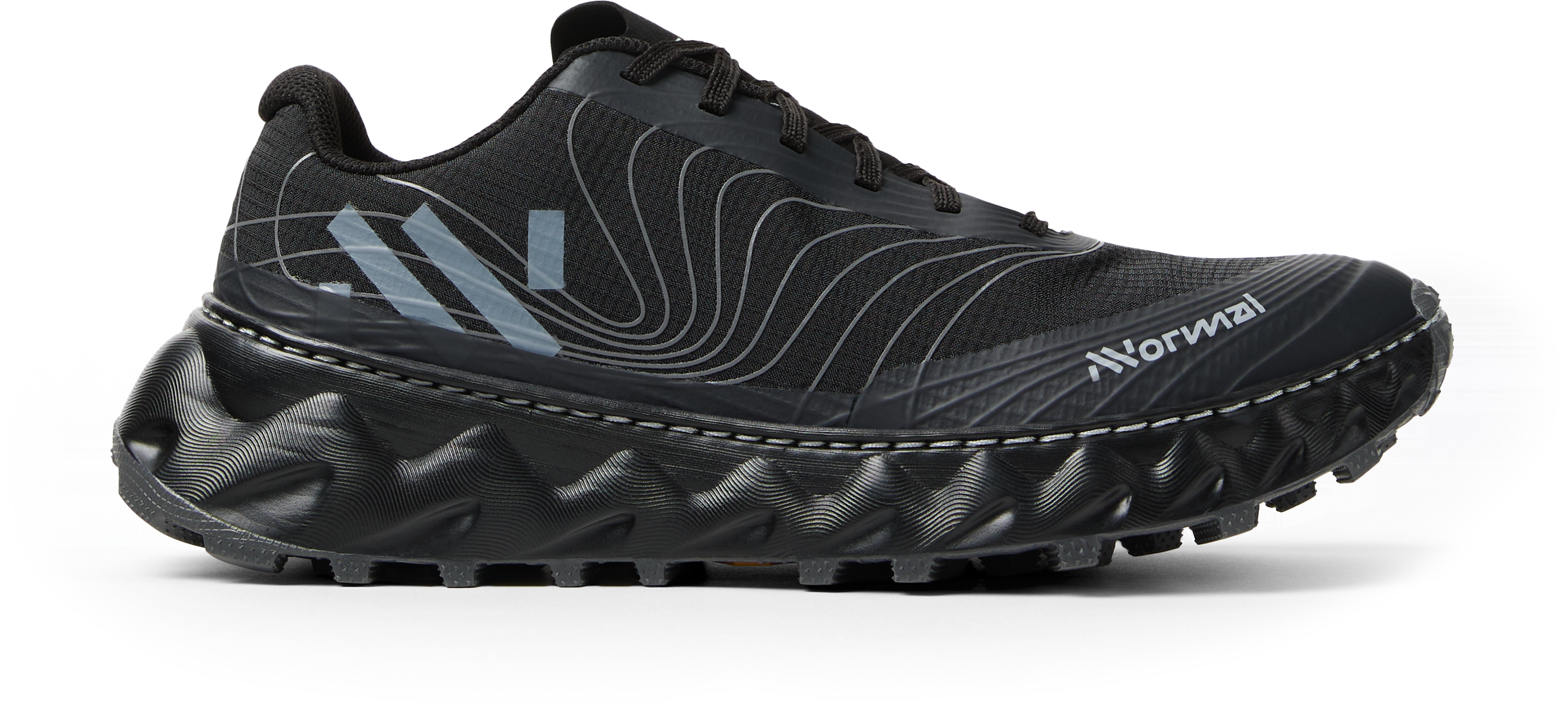 Tomir 2.0 - Unisex by NNormal in black, versatile and comfortable trail shoe designed for running and outdoor activities