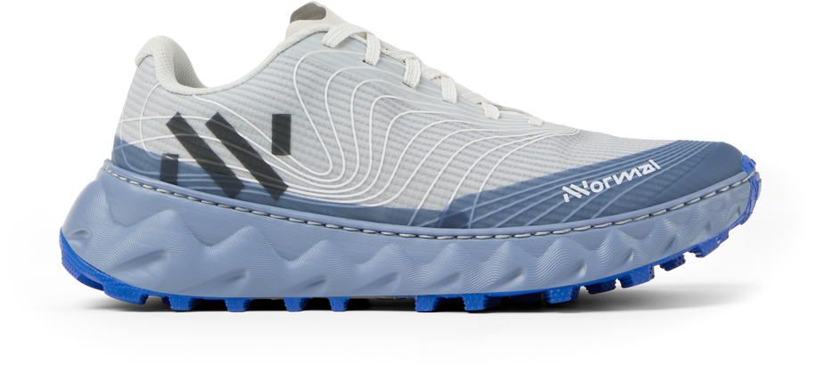 Tomir 2.0 - Unisex by NNormal in light grey and blue with upgraded comfort and versatility for trail running and outdoor use
