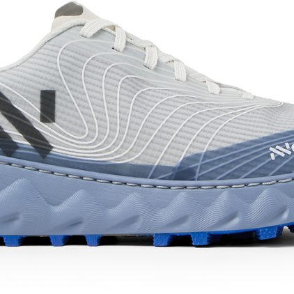 Tomir 2.0 - Unisex by NNormal in light grey and blue with upgraded comfort and versatility for trail running and outdoor use