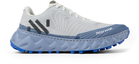 Tomir 2.0 - Unisex by NNormal in light grey and blue with upgraded comfort and versatility for trail running and outdoor use
