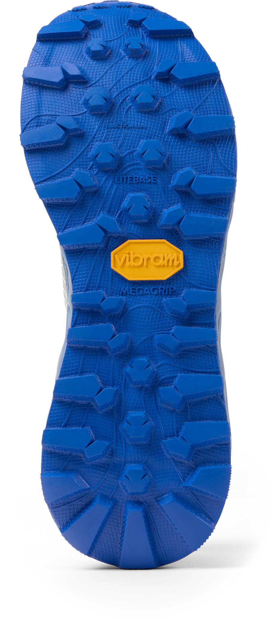 Tomir 2.0 - Unisex by NNormal in blue with Vibram MegaGrip sole, upgraded versatile trail shoe for comfortable running and hiking