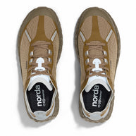 001A - Loam - Men by Norda in tan and beige with Arnitel TPEE midsole for lightweight, strong trail running comfort and mindful outdoor use