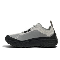 001A - Pewter - Women by Norda in grey with black sole, lightweight trail shoe with Arnitel TPEE midsole for comfort on mindful outdoor pursuits