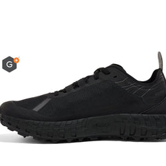 001 G+ Graphene - Women by Norda in stealth black with bio-based Dyneema upper and G+ Graphene membrane for winter trail running