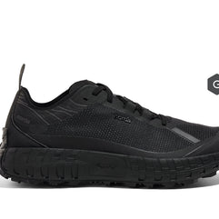 001 G+ Graphene - Women by Norda in stealth black with bio-based Dyneema upper and G+ Graphene membrane for winter trail running