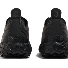 001 Core - Women by Norda in black lightweight trail shoe with seamless Bio-Dyneema upper and Vibram sole for rugged outdoor use