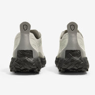 001A - Cinder - Women by Norda in light grey and black with Arnitel TPEE midsole, lightweight trail shoe for comfort and outdoor running