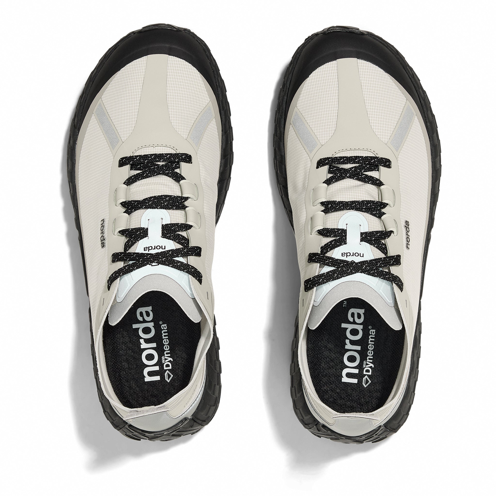 001A - Cinder - Men by Norda in cinder grey and black, lightweight trail shoe with Arnitel TPEE midsole for comfort on mindful outdoor pursuits