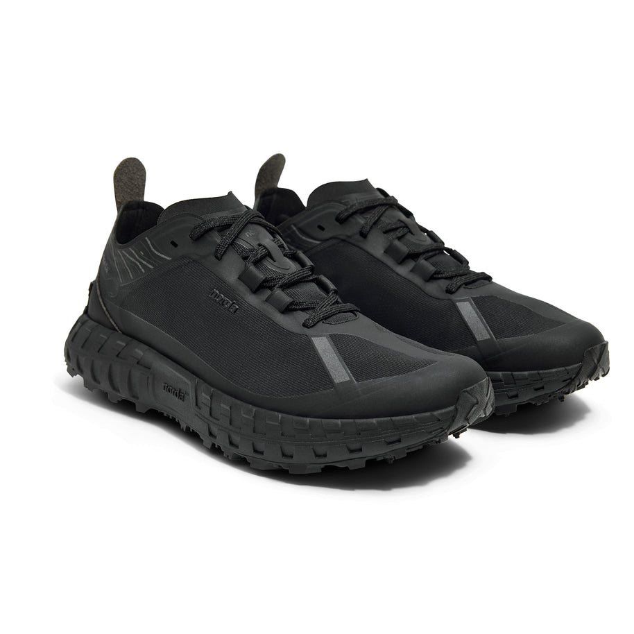 001A G+ - Stealth Black - Women by Norda, lightweight trail running shoe with Arnitel TPEE midsole for comfort and durability