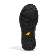 001A G+ - Stealth Black - Women by Norda showing rugged outsole designed for trail running with lightweight Arnitel TPEE midsole for comfort