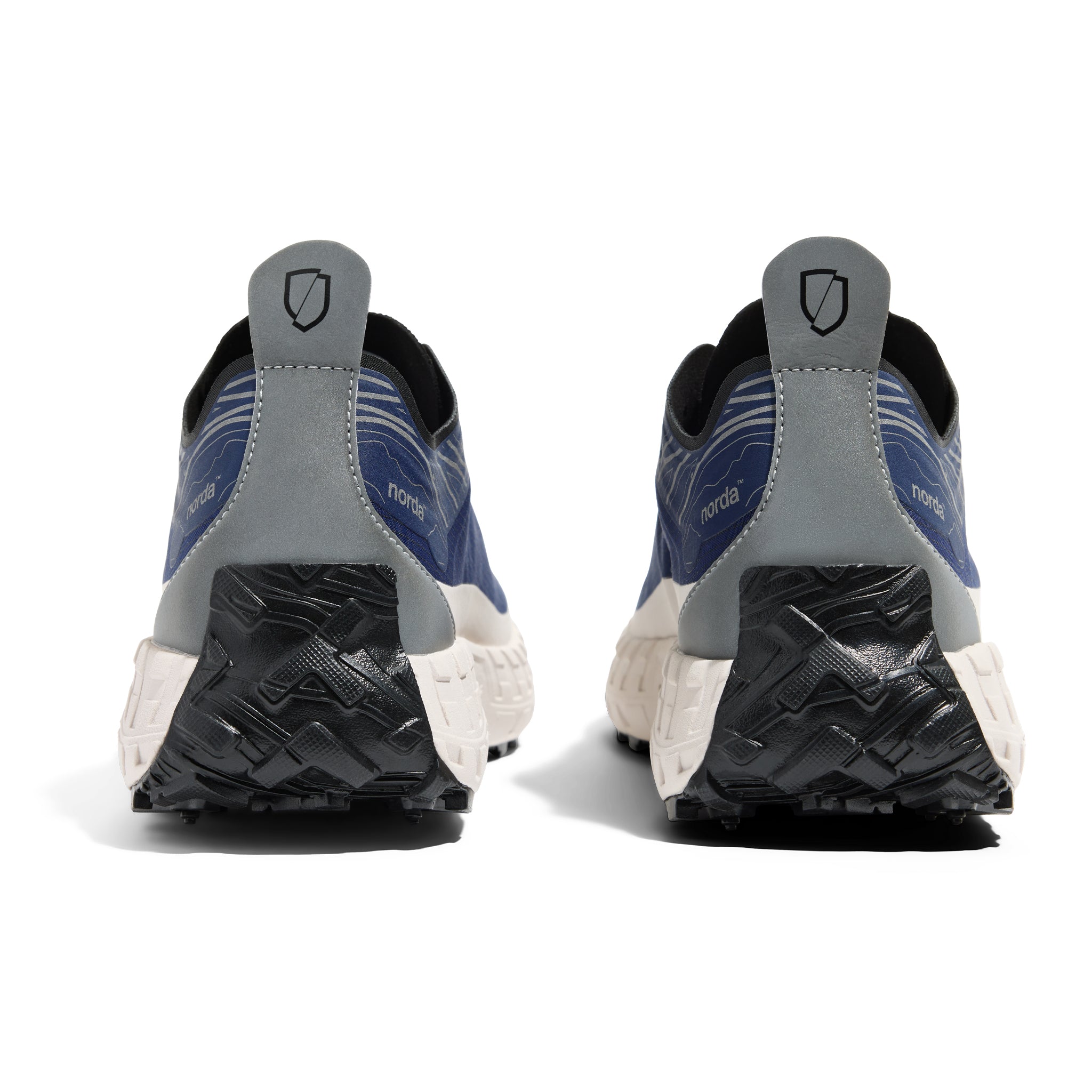 001 G+ LTD Edition Kingfisher - Men by Norda in blue and grey with water-resistant graphene membrane for winter trail running in Canada