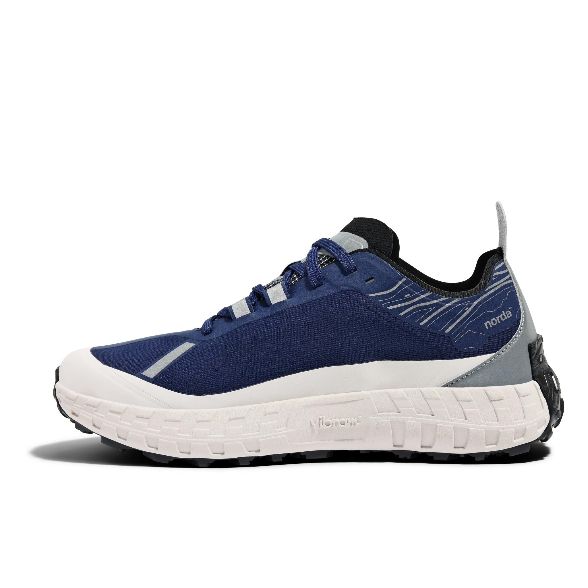 001 G+ LTD Edition Kingfisher - Men by Norda in blue and grey with bio-based Dyneema upper for winter trail running in Canada