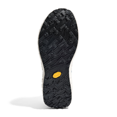 001 G+ LTD Edition Kingfisher - Men by Norda in black and white with Vibram sole, water-resistant trail running shoe for winter use in Canada