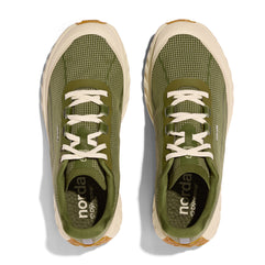 002 Sage - Women by Norda in green and beige with bio-based Dyneema, responsive trail running shoe for technical terrain in Canada