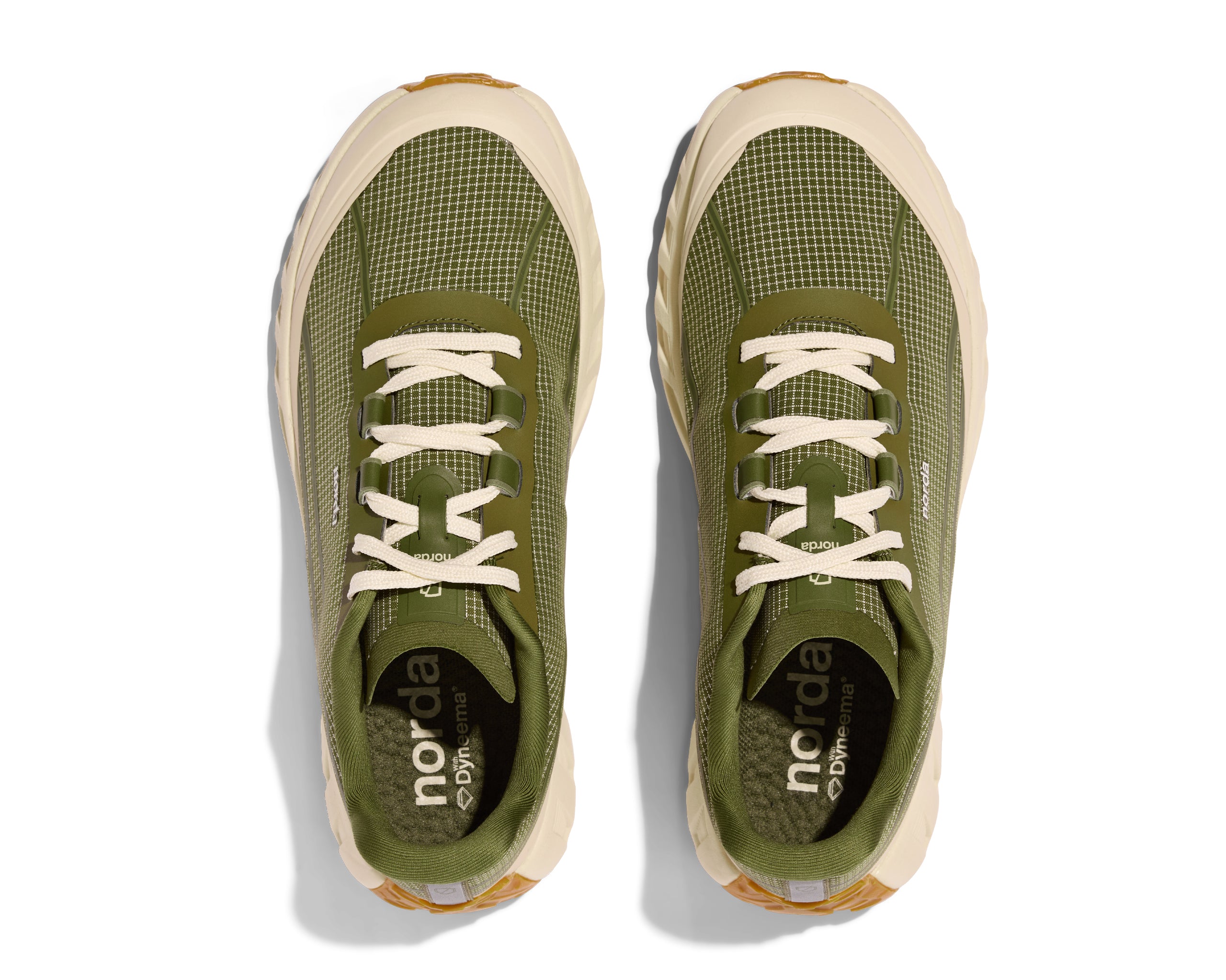 002 Sage - Men by Norda in green and beige with bio-based Dyneema® for responsive trail running on technical terrain in Canada