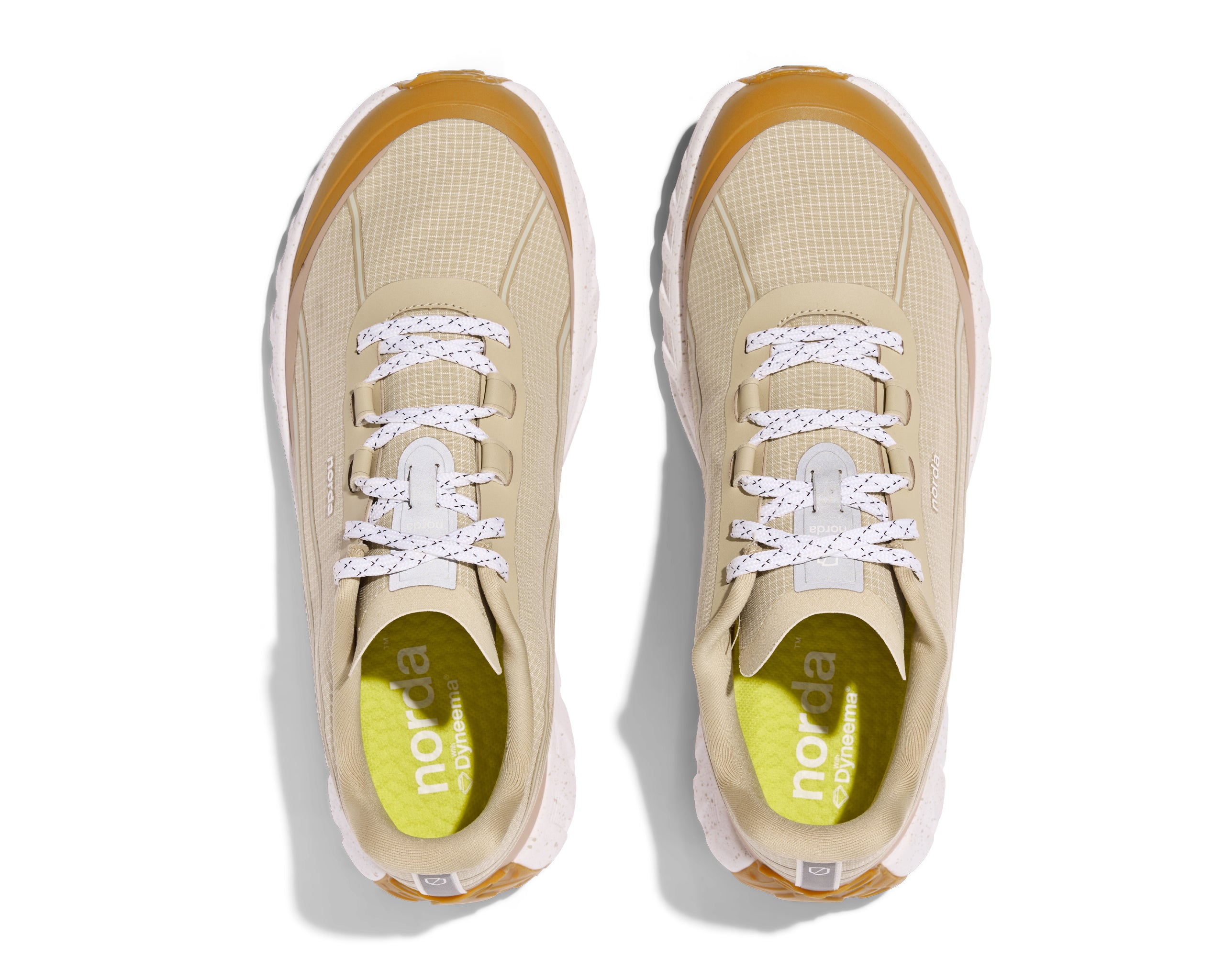002 Sand - Women by Norda in beige and tan lightweight trail running shoe with bio-based Dyneema® for technical terrain in Canada