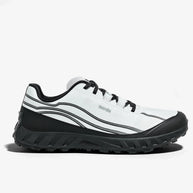 002 Core - Women by Norda in white and black trail running shoe with bio-based Dyneema for technical terrain and increased ground feel