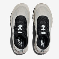 002 Core - Men by Norda in light beige and black, bio-based Dyneema® trail running shoes for technical terrain and increased ground feel