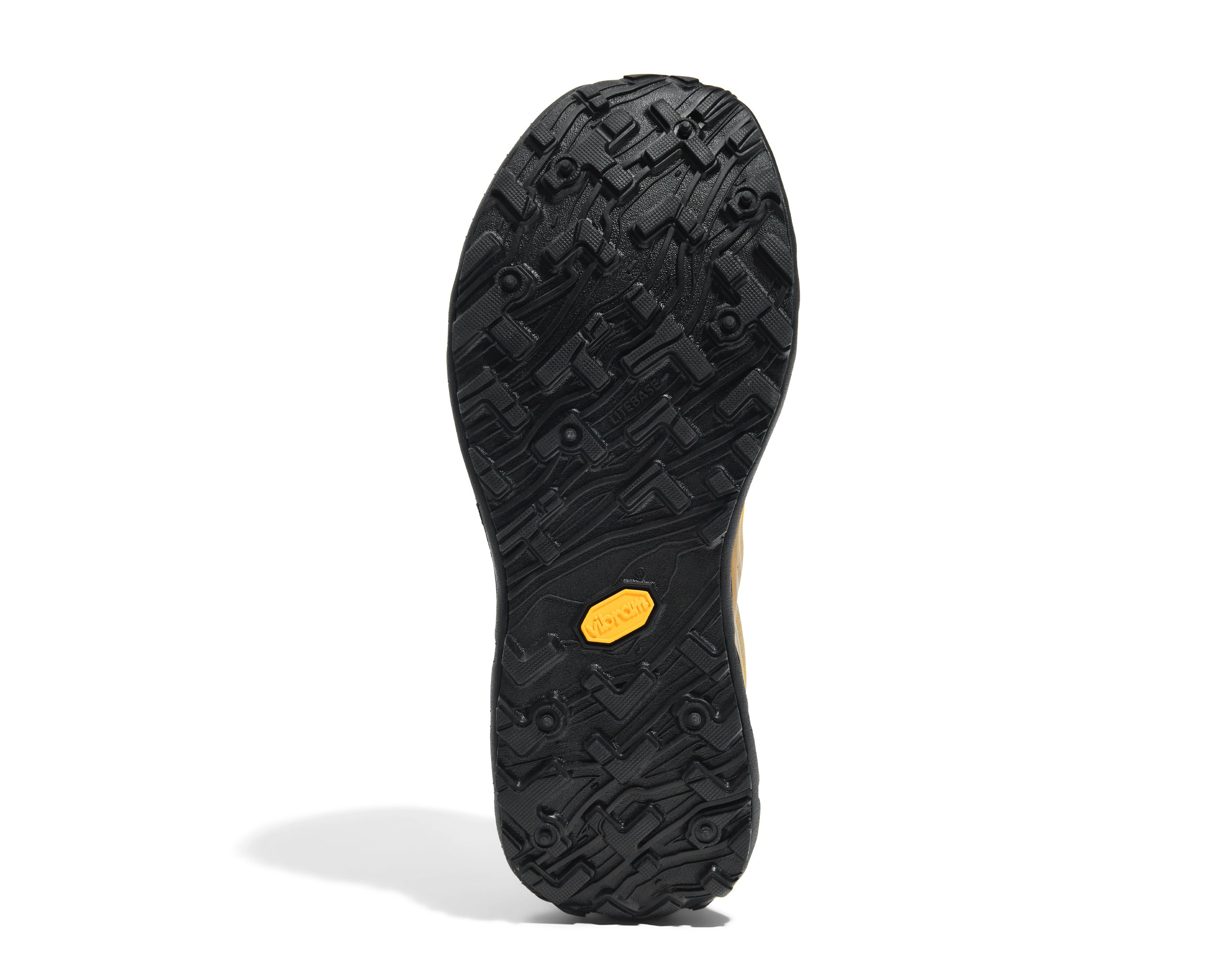 002 Oak - Women by Norda in black and tan with bio-based Dyneema® sole, responsive trail running shoe for technical terrain and ground feel