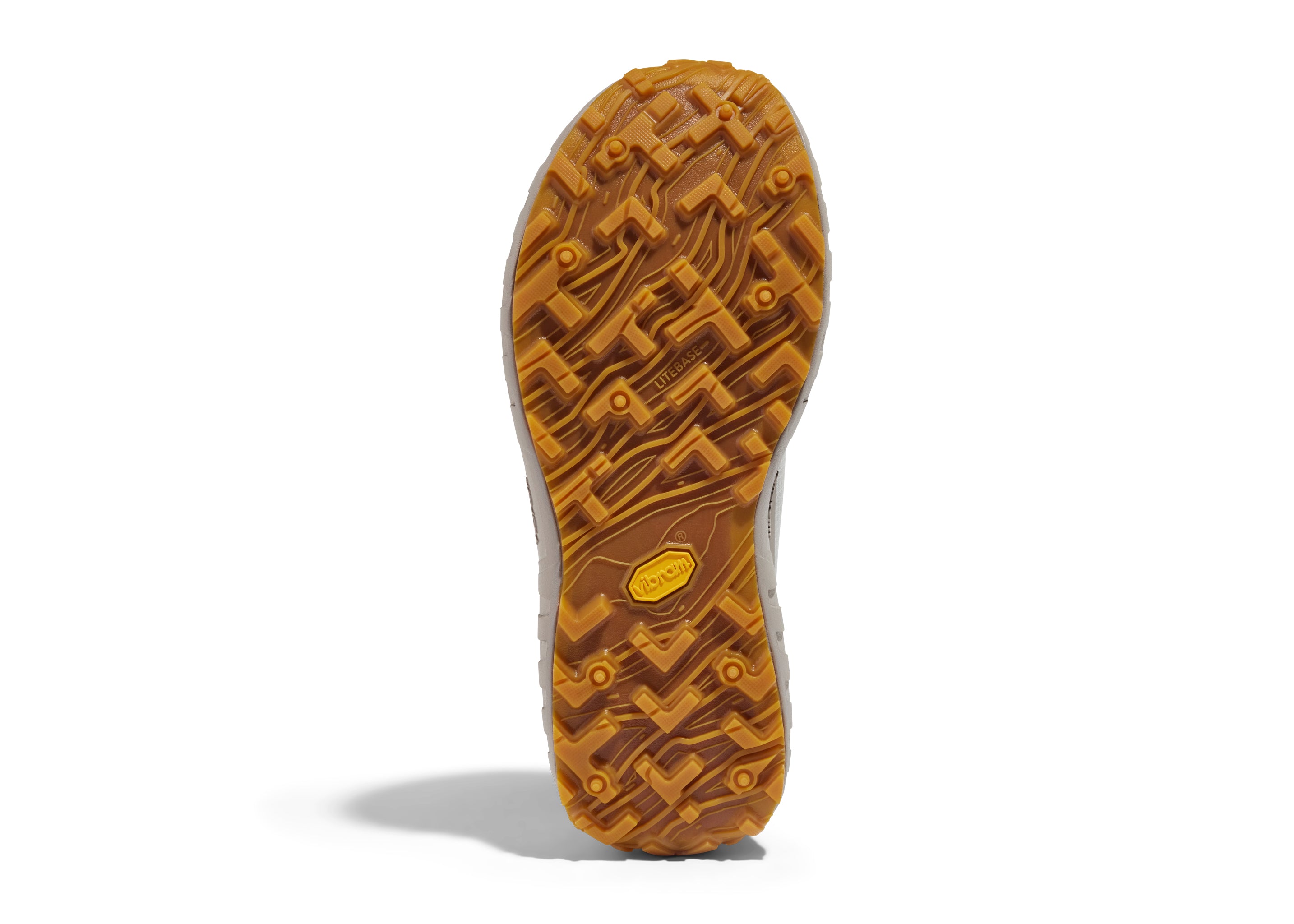 003 - Women by Norda in white and brown with Vibram soleplate, durable laceless approach shoe for hiking, scrambling, and trail running