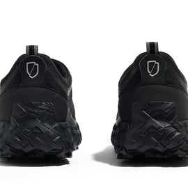 003 - Women by Norda in black laceless approach shoe with Vibram soleplate designed for hiking, scrambling, and trail running