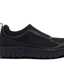 003 - Women by Norda in black laceless approach shoe with Vibram sole designed for hiking, scrambling, and trail running in Canada