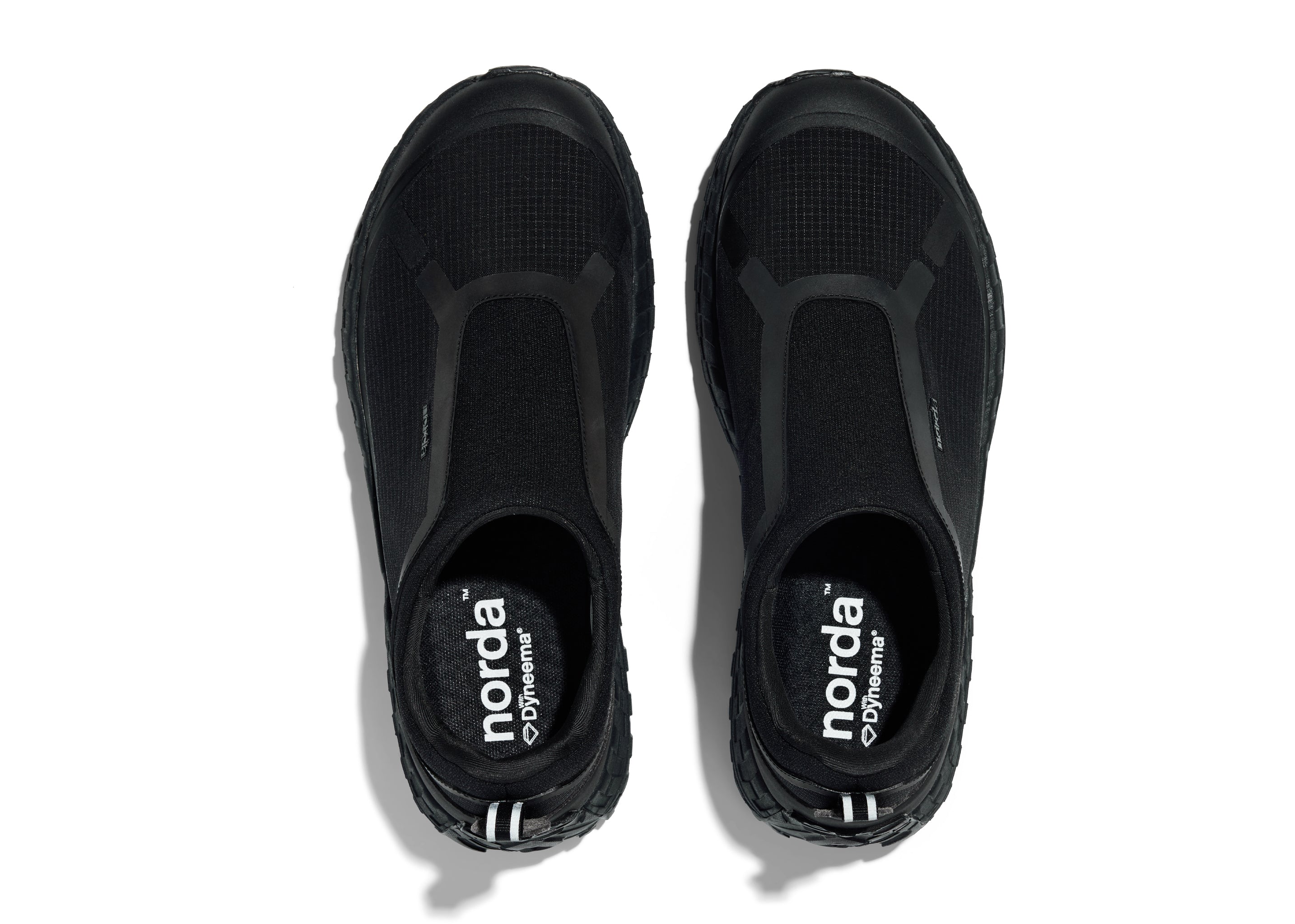 003 - Men by Norda in black laceless approach shoe with Vibram soleplate, durable and supportive for hiking, scrambling, and trail running
