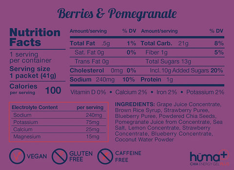 Chia Plus Energy Gel - Pomegranate Berry