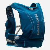 VaporAir 2 Lite 4L by Nathan in blue, lightweight breathable mesh running pack with Adaptive-Fit hook & loop design ideal for outdoor running