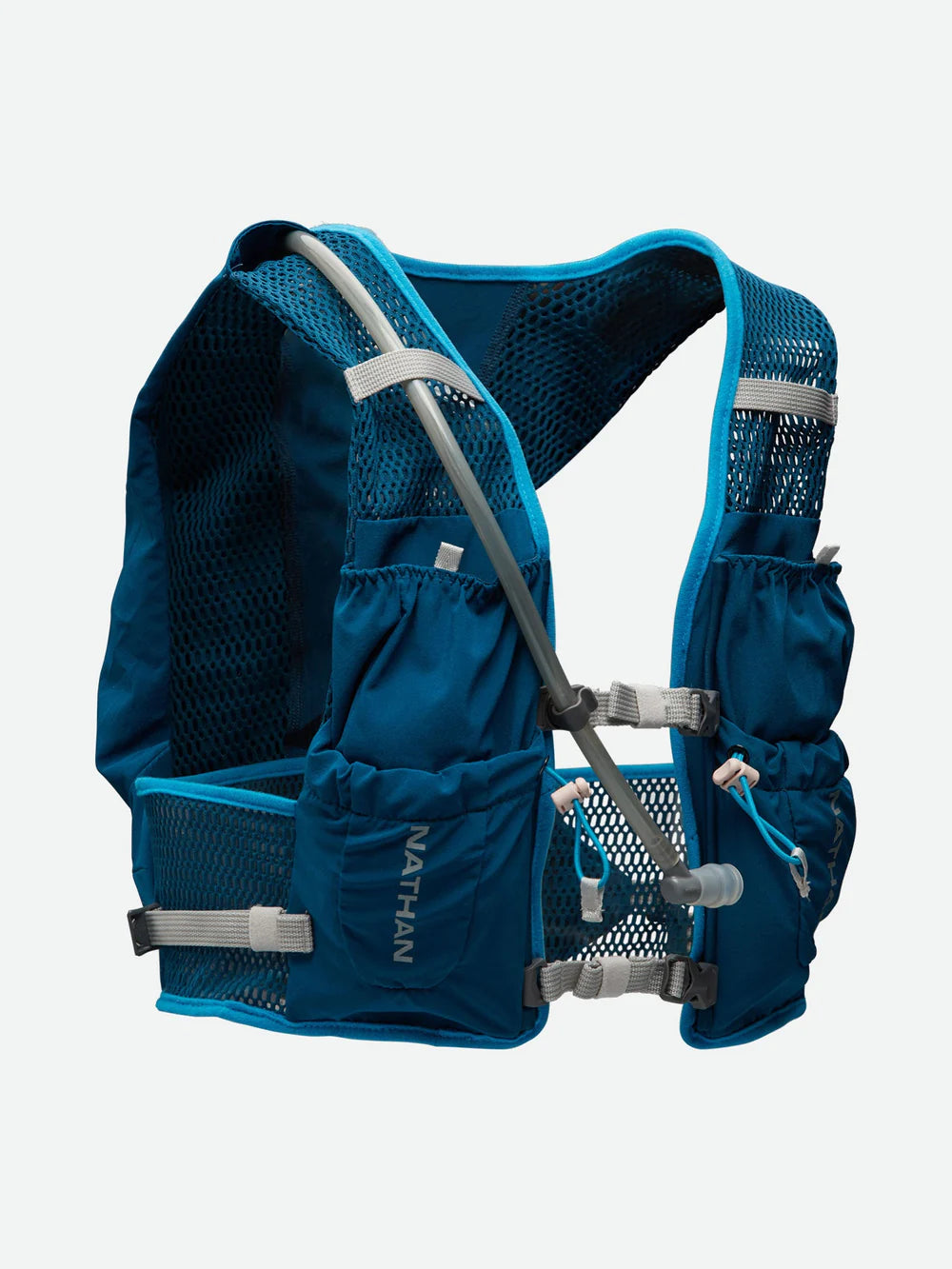 VaporAir 2 Lite 4L by Nathan in blue with hook & loop Adaptive-Fit, lightweight breathable mesh, ideal for running and outdoor use