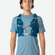 VaporAir 2 Lite 4L by Nathan in blue with lightweight breathable mesh, stretch woven materials, and adaptive hook & loop fit ideal for running packs