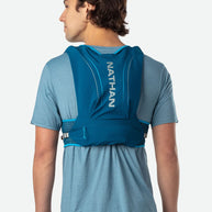 VaporAir 2 Lite 4L by Nathan in blue featuring lightweight breathable mesh with Adaptive-Fit hook & loop design for running and outdoor use
