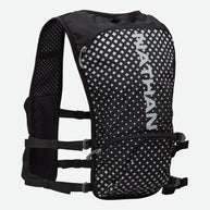 Hypernight Quick Start 2.0 4L by Nathan in black with reflective print, minimalist hydration pack for running and hands-free outdoor use