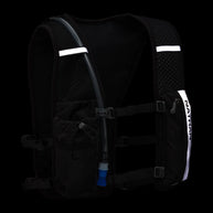 Hypernight Quick Start 2.0 4L by Nathan in black with reflective print, minimalist hydration pack for running and hands-free outdoor use