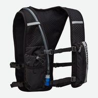 Hypernight Quick Start 2.0 4L by Nathan in black with reflective print, minimalist hands-free hydration pack for running and outdoor use.